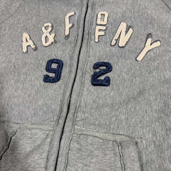 Abercrombie & Fitch Men's Y2K Light Gray High Neck Zip Up Jacket Size XL - Picture 15 of 16
